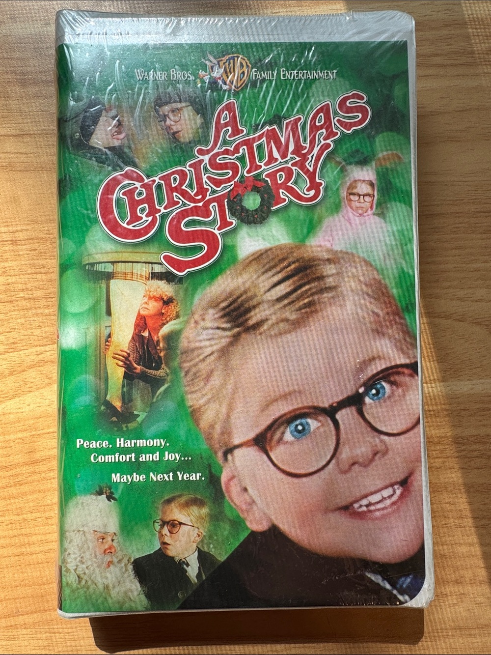Warner Bros. A Christmas Story VHS with Green and Red Artwork still in plastic